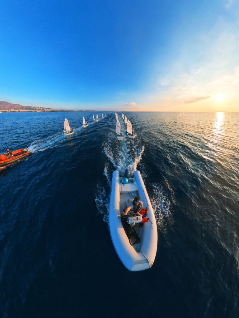 sailing coach in sea